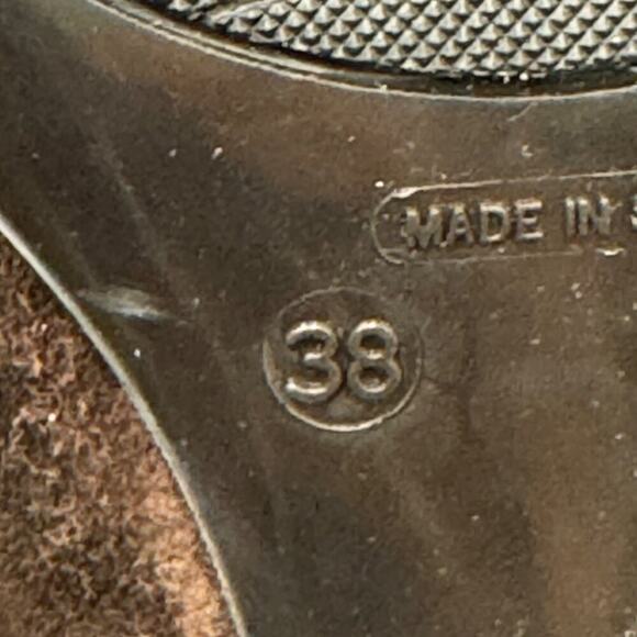 Elodie Suede Chocolate Brown Block Heel Pumps 38  US 7 - Picture 8 of 12